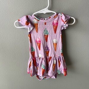 Little Bum Bums Purple Icecream Bamboo Bodysuit Twirl Outfit